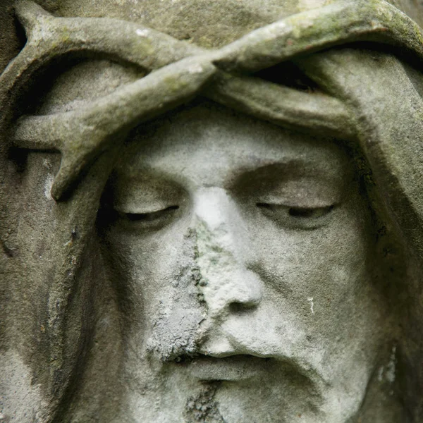 Fragment Antika Staty Jesus Kristus Som Symbol För Kärlek Tro — Stockfoto