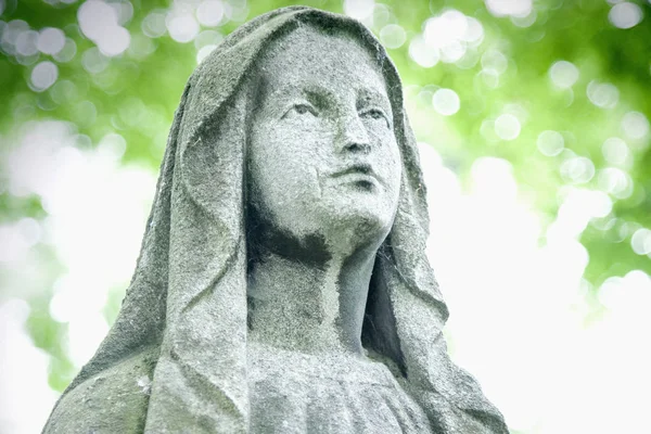 Античная Статуя Девы Марии Молящаяся Религия Вера Святое Понятие Греха — стоковое фото