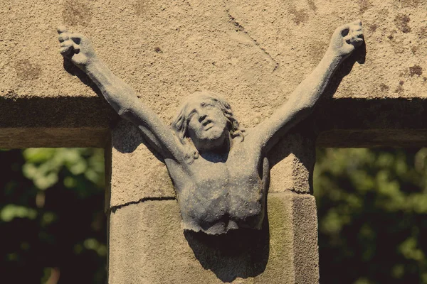 Kreuzigung Des Jesus Christus Als Symbol Der Auferstehung Und Unsterblichkeit — Stockfoto