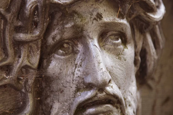 Visage Jésus Christ Fragment Statue — Photo