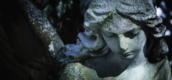 Döden Angel Antika Skulpturer Smärta Rädsla Framtid Slutet Konceptet — Stockfoto