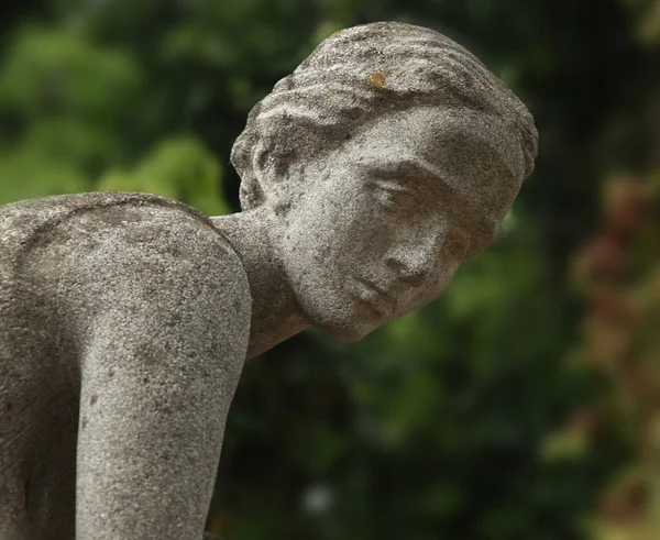 Statue Woman Tomb Symbol Depression Pain Sorrow — Stock Photo, Image