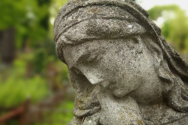 Estatua Mujer Tumba Como Símbolo Depresión Dolor Dolor — Foto de Stock
