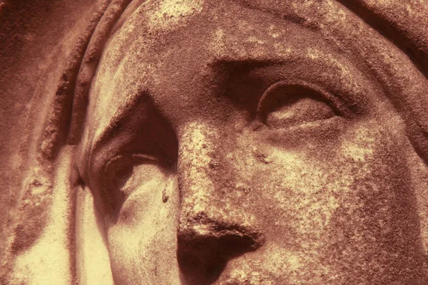 Statua Della Vergine Maria Come Simbolo Amore Gentilezza Frammento — Foto Stock