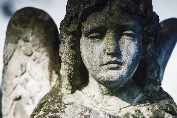 Anjo Morte Como Símbolo Fim Vida Uma Estátua Antiga Religião — Fotografia de Stock