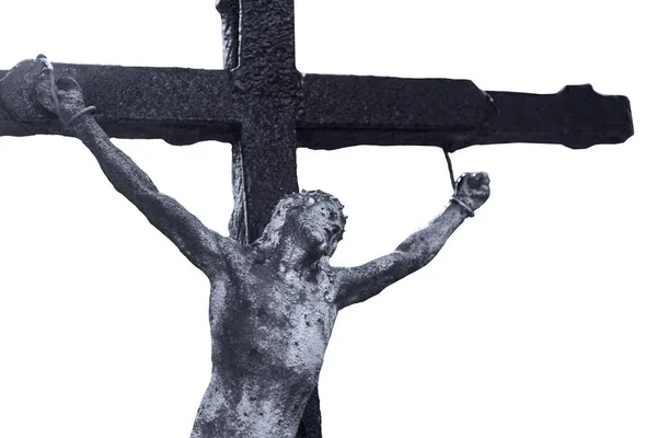 Heiliges Kreuz Mit Dem Gekreuzigten Jesus Christus Religion Glaube Heilig — Stockfoto