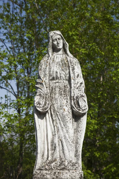 Statua Della Vergine Maria Come Simbolo Amore Gentilezza Statua Antica — Foto Stock