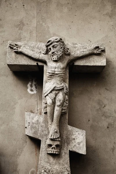 Ukrzyżowanie Jezusa Chrystusa Jako Symbol Zmartwychwstania Nieśmiertelność Ludzkiej Duszy Starożytne — Zdjęcie stockowe