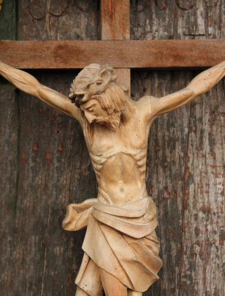 Holy Cross Crucified Jesus Christ Details — Stock Photo, Image