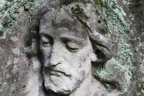 Gezicht Van Jezus Christus Fragment Van Standbeeld — Stockfoto