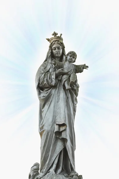 聖母マリアとイエス キリストの愛と優しさのシンボルとしての像 — ストック写真