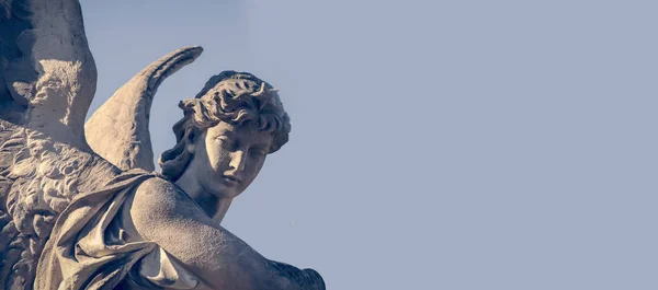 Anioł Słońcu Starodawny Statua — Zdjęcie stockowe