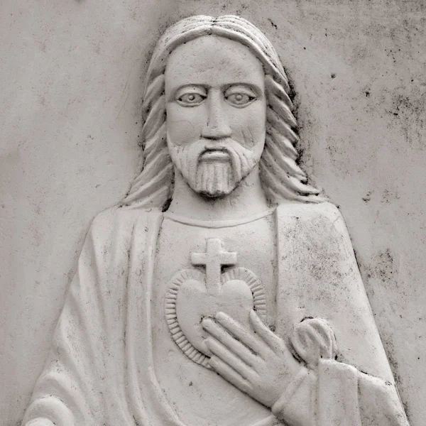 Detail Van Beeldhouwkunst Van Jezus Christus — Stockfoto