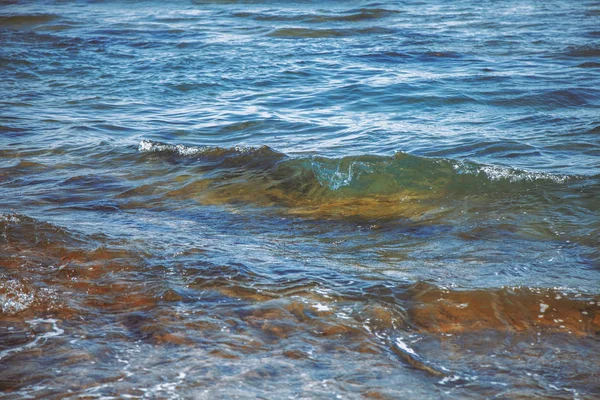 Fundo da onda de água do mar. Clima e conceito de natureza. — Fotografia de Stock