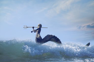 Denizin ve okyanusların yüce tanrısı Neptün (Poseidon, Triton)