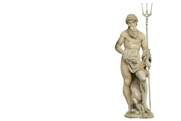 L'antica statua del dio dei mari e degli oceani Nettuno (Poseidone ) — Foto Stock