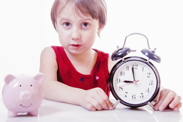 Enseñar el espíritu empresarial a los niños concepto. Primer plano lindo iluminado —  Fotos de Stock