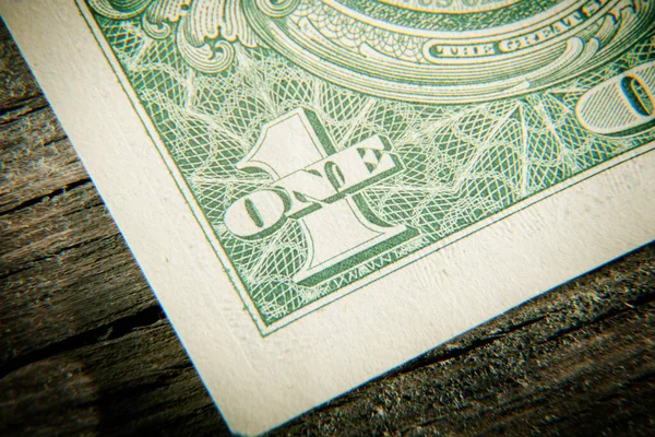 Close Fragment One Dollar Bill — Stock Photo, Image