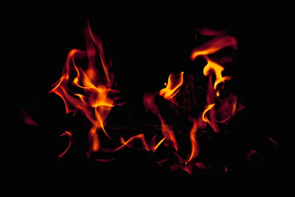 Fire Flame Black Background Symbol Hell Eternal Pain Horizontal Image — Stock Photo, Image