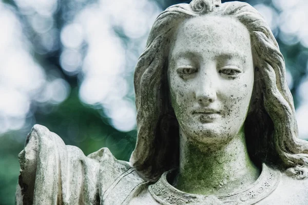 Morte Feche Anjo Triste Como Símbolo Dor Medo Fim Vida — Fotografia de Stock