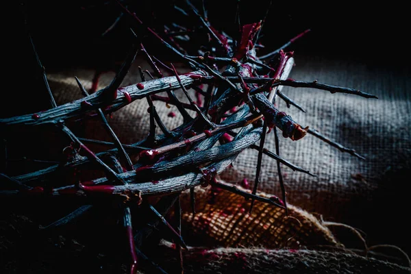 Corona Spine Come Simbolo Morte Risurrezione Gesù Cristo Nostri Peccati — Foto Stock