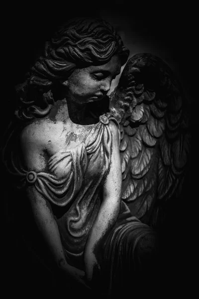 Death Close Sad Angel Symbol Pain Fear End Life Ancient — Stock Photo, Image