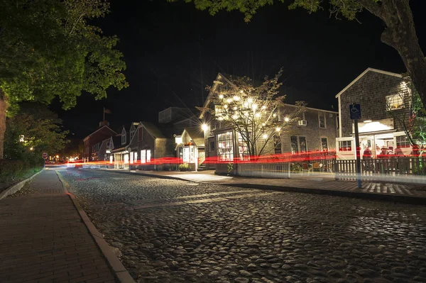 Main Street Beroemde Toeristische Attractie Landmark Van Nantucket Island — Stockfoto