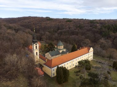 Novo Hopovo, Serb Orthodox monastery on the Fruska Gora mountain in northern Serbia, in the province of Vojvodina. clipart