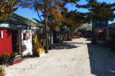 Düz Iskele güneşli gün Nantucket Adası