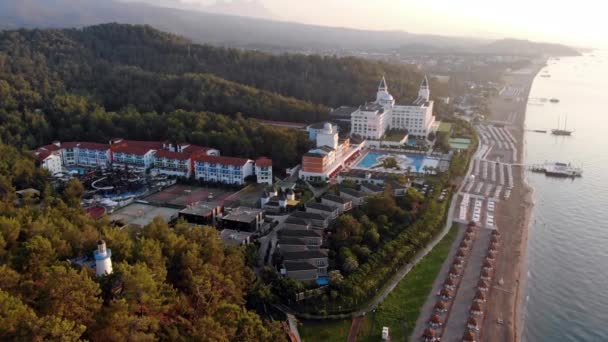 Amara Dolce Vita Hotel Turkiet Juni Lyxhotell Aerial Drone Skjuten — Stockvideo