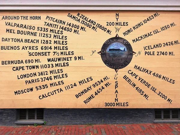 Gardiners Corner in Main Street, Nantucket Island — Stockfoto