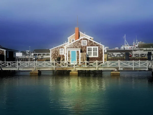 Havenhuis zonsondergang Nantucket Island — Stockfoto