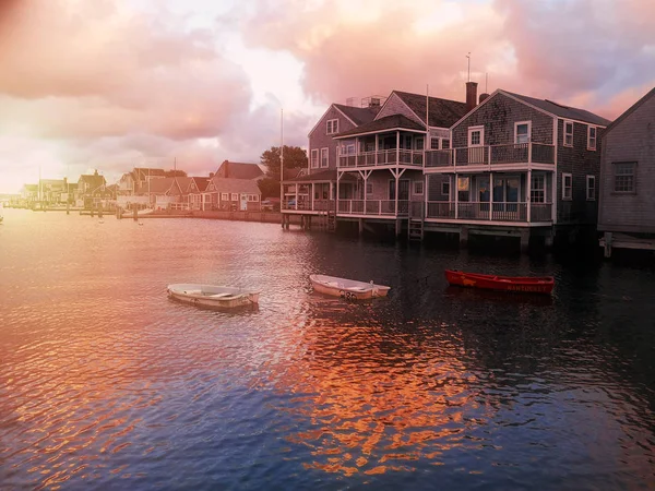 Přístav na Sunset Nantucketu — Stock fotografie