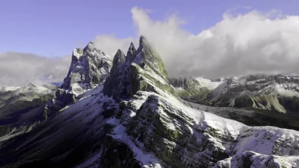 Aerial View National Park Tre Cime Lavaredo Italian Dolomiti — Stock Video