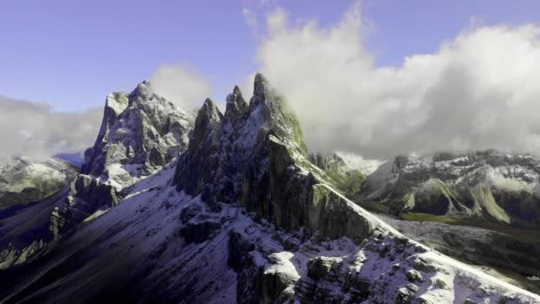 Vista Aérea Sobre Parque Nacional Tre Cime Lavaredo Dolomiti Italiano — Vídeo de Stock