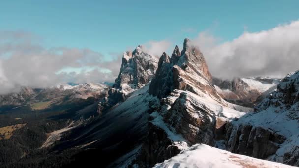 Widok Lotu Ptaka Park Narodowy Tre Cime Lavaredo Dolomiti Włoskie — Wideo stockowe