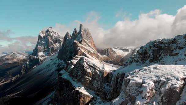 Aerial View National Park Tre Cime Lavaredo Italské Dolomiti — Stock video