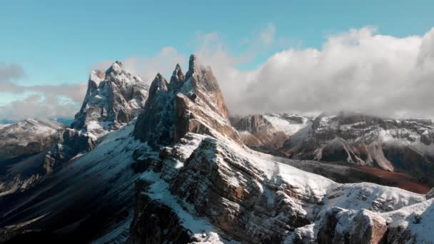 Vista Aérea Del Parque Nacional Tre Cime Lavaredo Dolomiti Italiano — Vídeos de Stock
