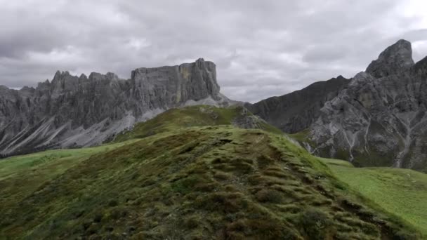 Luftaufnahme Des Passo Giau Herbst Dolomiten Italien Malerische Italienische Dolomiten — Stockvideo