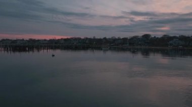 4K Nantucket Kasabası, Nantucket Adası, Cape Cod 'un ünlü turistik merkezi ve dönüm noktası.