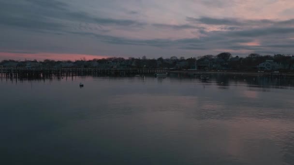 Nagranie Town Nantucket Słynnej Atrakcji Turystycznej Landmark Nantucket Island Cape — Wideo stockowe