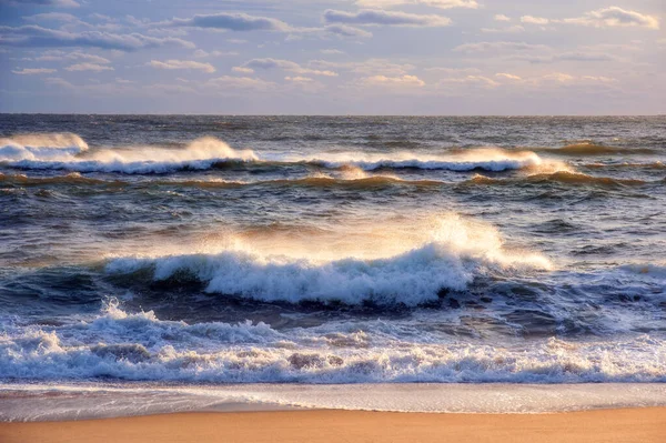 Madaket Strandvågor Och Lugn Solnedgång Nantucket Island — Stockfoto