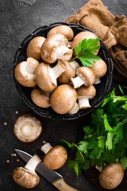 Mantar. Taze mantar sepeti