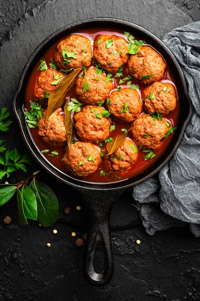 Fleischbällchen Tomatensauce — Stockfoto