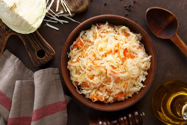 Sauerkraut Col Picada Escabeche Salmuera — Foto de Stock