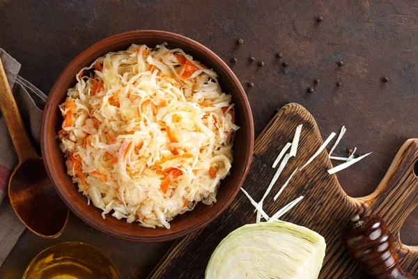 Sauerkraut Col Picada Escabeche Salmuera — Foto de Stock