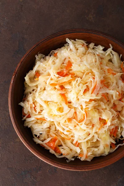 Sauerkraut Kraut Salzlake Eingelegt — Stockfoto