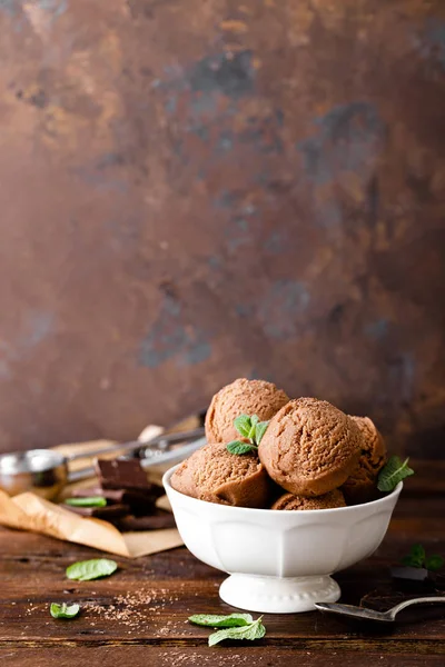 Choklad Glass Träbord — Stockfoto