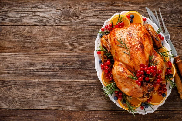 Pavo Navidad Comida Tradicional Para Navidad Acción Gracias — Foto de Stock