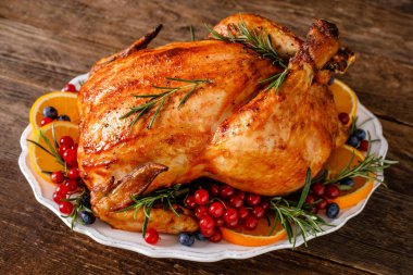 Noel hindisi. Geleneksel Noel veya Şükran Günü yemeği
